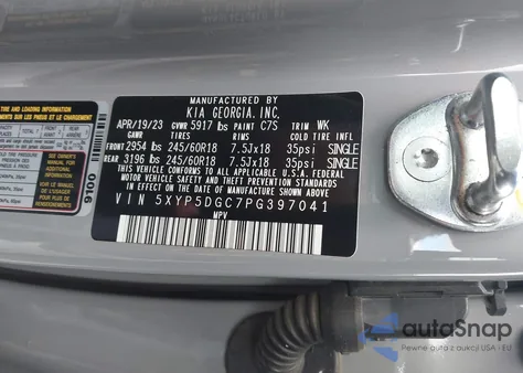 2023 Kia Telluride Sx X-Pro from USA, damaged, VIN 5XYP5DGC7PG397041